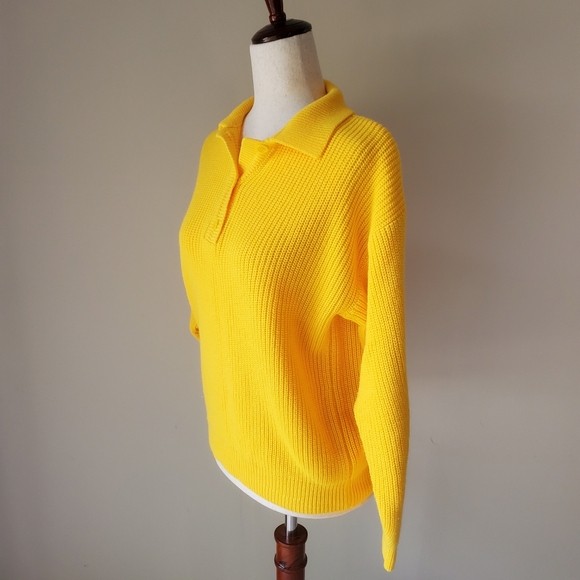 Vintage Sears Yellow Sweater 70s 80s Medium - Picture 3 of 12